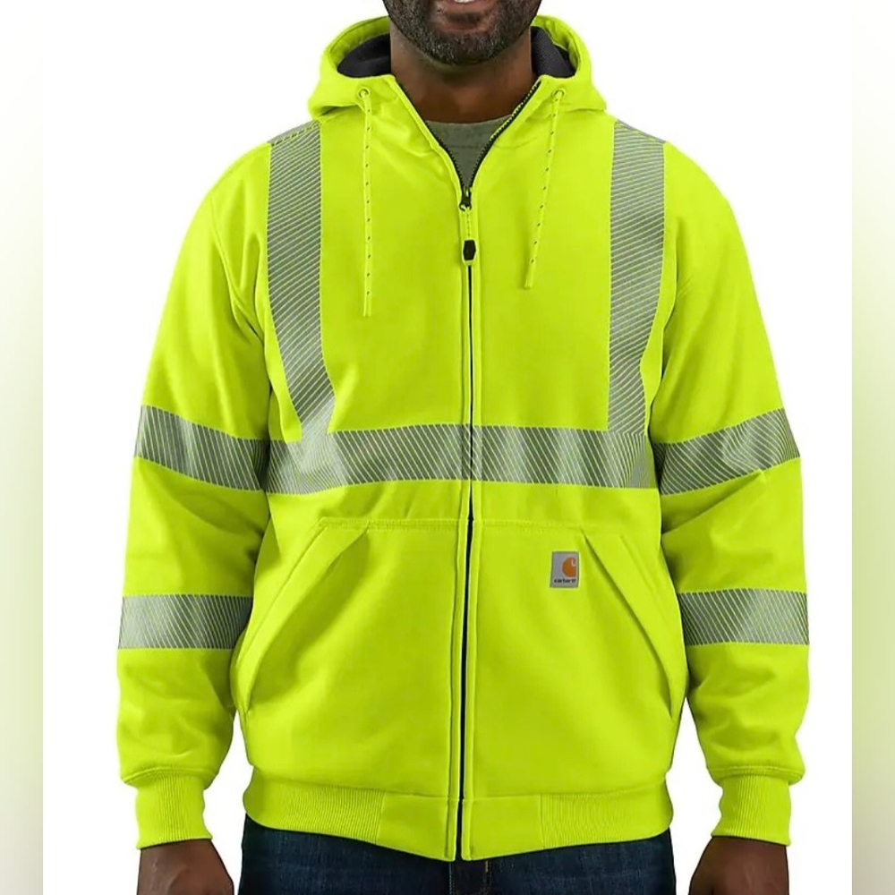 Carhartt Men's High Visibility ANSI 3 Loose Fit 4XL Full Zip Hoodie New